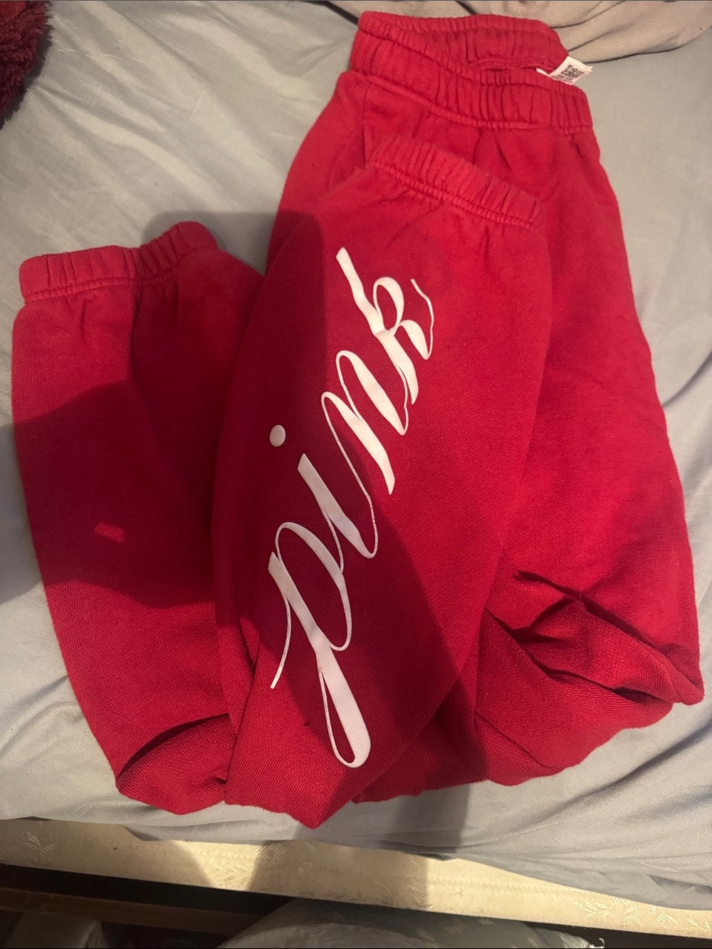 PINK Victoria's Secret Red Logo Joggers